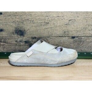 Crocs Edie Mule Beige Suede Slip-On Shoes Slides Women’s Size 7 Comfort